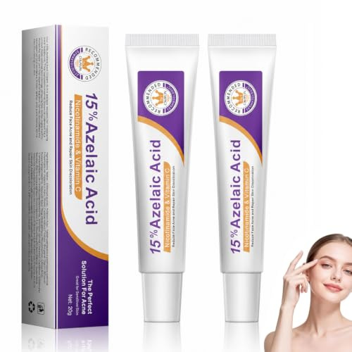GMRIEK 2 pièce Crème Anti-Acné,Atténuation des cicatrices d'acné,Doux Visage Soins Infirmiers,Nettoie la Peau en Profondeur,20 g(Violet,15%)