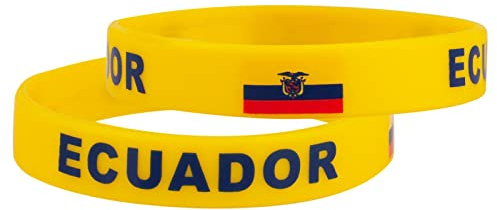 Evankin Country Flag Unisex Silicone Bracelet Rubber Sports Fashion Wristband(Ecuador,one size)