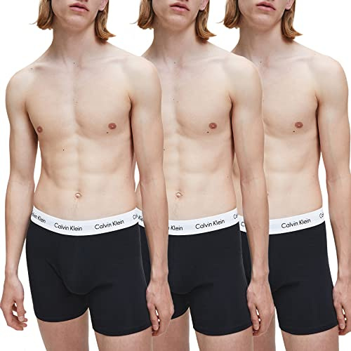 Calvin Klein Herren 3er Pack Boxershorts Briefs Boxer Brief Stretch, Schwarz (Black), M