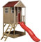 Wendi Toys Holz Stelzenhaus Frosch | mit Rutsche und Sandkasten | Natur | 280x197x242 cm