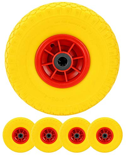 Bond Hardware® 4 x 10 3.00-4 Yellow Sack Truck Hand Trolley Cart Wheelbarrow Solid Rubber Wheel Tyre Tires 20mm