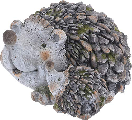 mucplants Süße Deko-Figur Igel aus Zement 32x26x18,5cm Gartendekoration Garten Dekoration