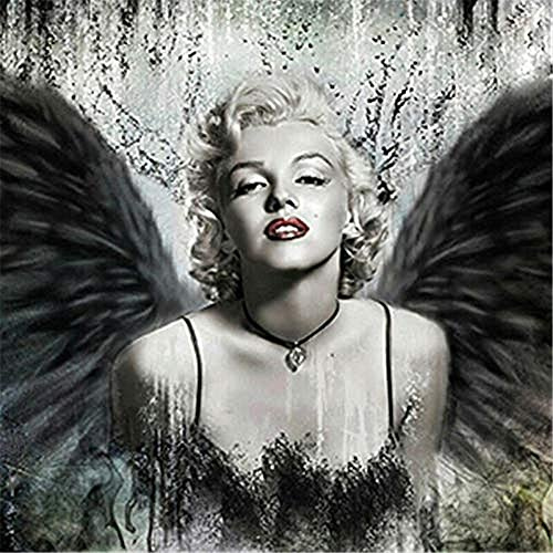 GWYDYB 5D gör-det-själv diamantmålning full borr korsstygnskit för vuxna, Marilyn Monroe mosaik kristall strass bilder efter siffror konst för heminredning 30 × 40 cm
