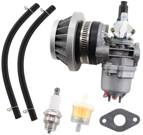 MCHNIC Carburateur avec filtre à air bougie d'allumage pour 43cc, 47cc, 49cc, 2 temps, mini moto, ATV, Quad, Go Kart, Dirtbike, Pocketbike