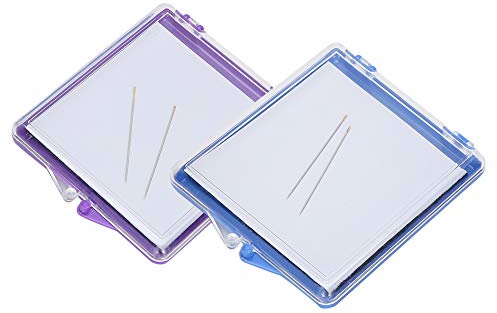2 st magnetisk stifthållare, plaststift förvaringsfodral magnetisk nål box multifunktion för synålar pappersklämmor sömnad tillbehör