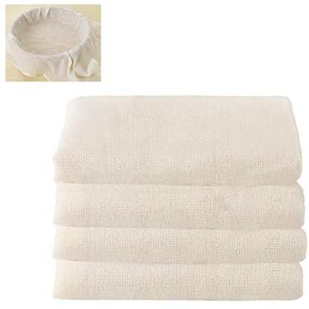 4 Stück Passiertuch, 50 x 50 cm Käsetuch Waschbares Mulltuch, Cheesecloth Wiederverwendbar zum Sieben von Saft Käse Tee Nussmilch Suppe Joghurt Tofu