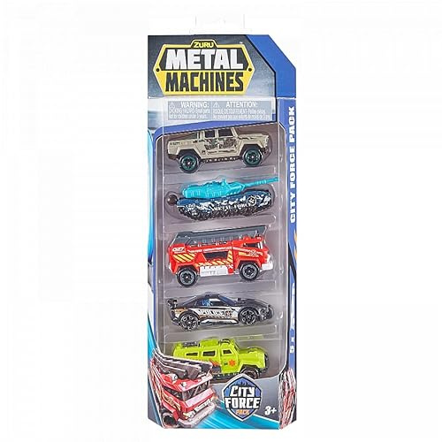 Zuru City Force Metal Machine 5 Metallfahrzeuge Kind Militär Handbetrieb 5 Count Kinder Outdoor-Spieler Kinder (Children) Unisex