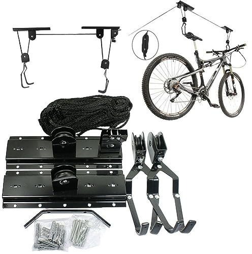 Bicicletta Mountain Bike Portabici Muro Ganci Per Mountain Bike Supporti Portabiciclette Portabici Parete Portabiciclette Per Carichi Pesanti A 25 Kg (Nero)