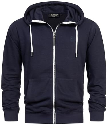 Indicode Herren INChristos Sweatjacke Hoodie mit Kapuze und Reißverschluss