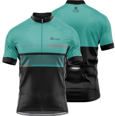 Herren Radtrikot Kurzarm Radtrikot Herren, Fahrradbekleidung Fahrrad Trikot T Shirt für Männer, Atmungsaktive Cycling Jersey für Radsport Outdoor Sport (P5,6XL)