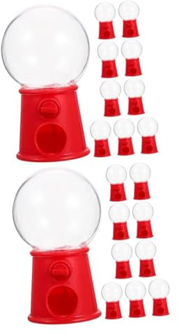MAGICLULU 20 Pcs Candy Machine Sweet Machine Kid Toys Mini Toy Sweets for Kidcraft Playset Gumball Machines Mini Candy Dispenser Machine Candy Dispenser Toys Red Plastic