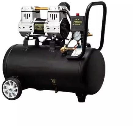Compresseur d'air 30 L, 1,5 CV, 2800 tr/min, 7 bars, 116 psi, portable, sans huile, à faible bruit, pour la réparation automobile, le gonflage des pneus, la peinture par pulvérisation, les outils