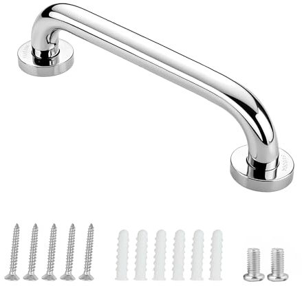 304 Stainless Steel Non-Slip Grab Bar – Bathroom Safety Handle for Shower, Bathtub, Toilet, Kitchen & Stairs – Disability & Elderly Assist Rail (30CM 1PCS)