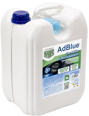 Motorkit AdBlue con Aditivo Anticristalizante en Garrafa de 10 litros con Cánula. Reduce Las Emisiones NOx y Evita la Cristalización enj el Catalizador. Cumple Euro IV, V y Vi