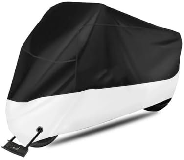 Motorradabdeckungen Motorrad Abdeckung Schutzhülle Staubdicht Schnee-Im Freien Regen Motorrad wasserdichte Abdeckung Für CFM&OTO Für CL-C450 Für CLC 450(Silver,M for 160cm)