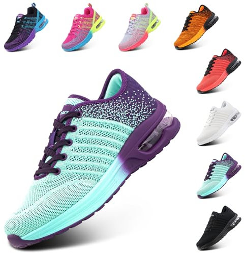 Hitmars Chaussure de Course Femme Légères Respirante Chaussures de Sport Gym Fitness Athlétiques Chaussures de Running Confortables Jogging Sneakers Violet 37 EU