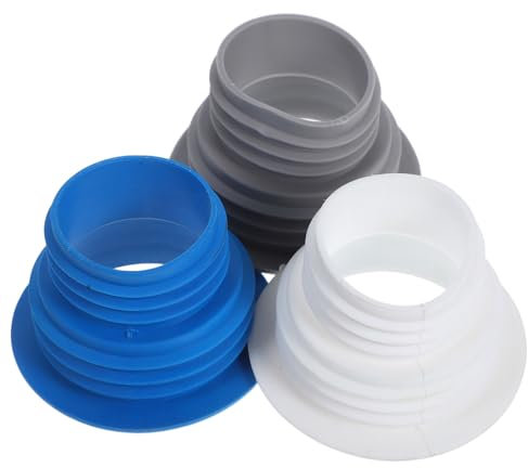 Homoyoyo Joint D'étanchéité Anti-odeur Souple En Silicone Pour Tuyaux D'évacuation, Bouchon De Vidange Étanche, Compatible Salle De Bain Et Évier, Lot De 3 Pièces Blanc, Bleu Et Gris