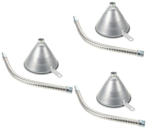 MAGICLULU 3 Pièces entonnoir de transmission entonnoirs automobile petit remplissage siphon pour entonnoir avec entonnoir de liquide de transmission le fer Silver