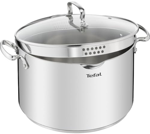 Edelstahl 18/10 Kochtopf Tefal Duetto+G7196455 28 cm Induktion 10 Liter Spülmaschinenfest