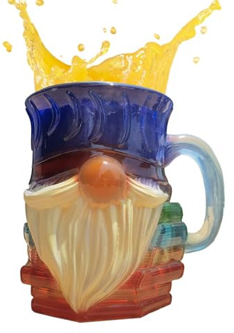 Libro Bottiglia D'Acqua 3D Con Libri Impilati Colorati Da Collezione Per