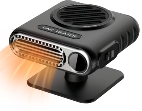 Car Window Defroster - Quick Heat 12V Portable Heater, Instant Windscreen Demister | Vehicle Mounted Heating Fan For Trucks, Cars, SUVs, Compact Auto Heater With Adjustable Airflow For Cold Weather