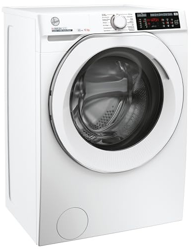Hoover HWQ 410AMC6/1-84 Frontlader Waschmaschine, 10 kg, 1400 U/min, Smarte Bedienung mit Wi-Fi und Bluetooth, Active Wash, Night & Day, Trommelreinigung, Weiß