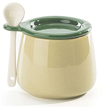 sdSDGrw salero, Azucarero de cerámica con orificio for tapa, tarro especias porcelana 230ml/8oz, bote condimento for salero(Green)