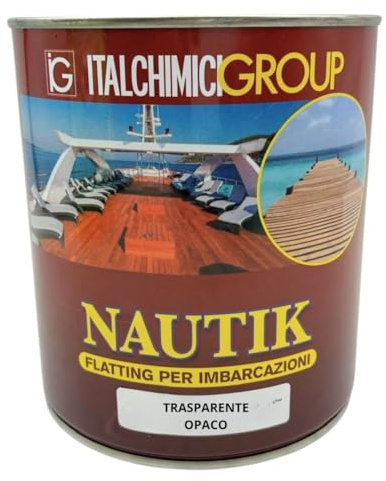 Flatting per Imbarcazioni 750 ml – Vernice Trasparente Opaco per Legno Nautico – Protezione UV e Salsedine per Barche e Superfici in Legno