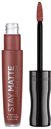 Rimmel London Stay Matte Liquid Lipstick, Troublemaker, Nude Shade 5, 5.5 ml