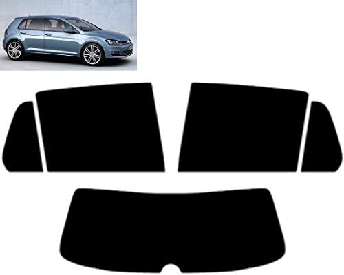 Passgenaue Tönungsfolie für Golf VII 5-Türen 2013-2020 Heck/Seitenscheiben (20% Schwarz)