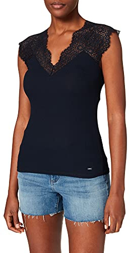 Morgan 202-dena.n, Camiseta sin mangas para Mujer, Azul Marino, XS