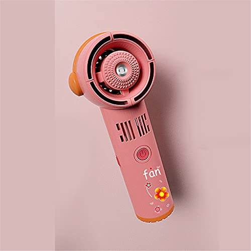 mini Fan,Rechargeable Portable leafless Spray Fan, Portable Office Hand-held Creative mini Fan-red