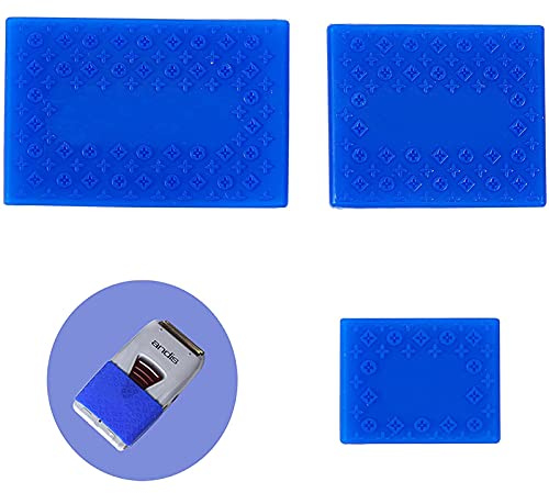 NICENEEDED 3 Pz Blu Antiscivolo Clipper Grip, Fasce per Tagliacapelli Professionali per Barbiere per Uomo e Donna, Manicotto Da Barbiere Resistente Al Calore per Tagliacapelli