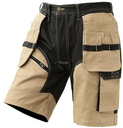 WORK IDEA Builder-Arbeitsshorts für Herren – strapazierfähige Sommer-Shorts für den Kampfeinsatz – mehrere Taschen, abnehmbare Flugtaschen-Shorts