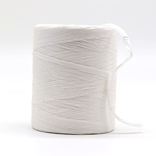 SERVEL Baumwoll-Bast-Garn, festes Garn zum Häkeln von Bast-Taschen, beliebtes Sommer-Bast-Band, DIY-Handstricken, Bast-Strohhüte, 180 Meter
