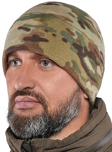 2SBR 2SABERS Fleece Winter Warm Watch Cap - Mens Outdoor Cold Weather Skull Beanie Hat Camo