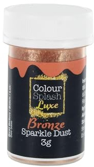 Colour Splash Luxe Bronze Sparkle Dust, Food Colouring Glitter Powder For Cake Decorating & Baking, Colour Fondant, Icing, Toppers, Modelling Paste - 3g