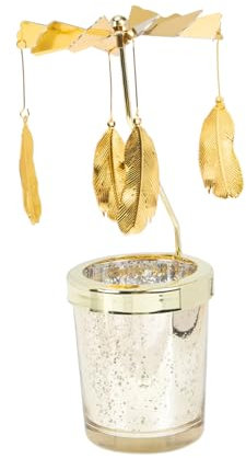LIFKOME Portavelas Giratorio para Té Soporte Decorativo para Candelas Fiestas y Bodas Centro De Mesa Elegante para Decoración del Hogar y Eventos Especiales