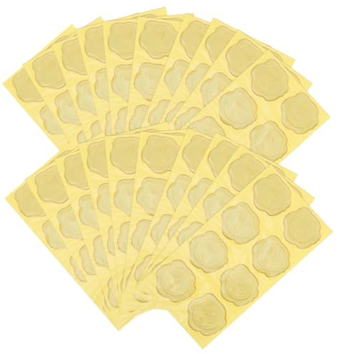 20 Blätter Aufkleber Selbstklebendes Siegeletikett Handgefertigte Goldene Umschlagsiegel Hochzeits-umschlagsiegel Geschenketiketten Golddekor Wachssiegel Geprägt Karte Epoxid