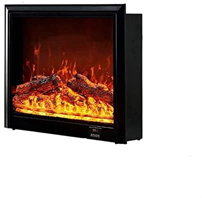 Chimenea Eléctrica Decorativa Chimenea eléctrica empotrada en la pared de 31,5 pulgadas con tronco de madera realista, calentador de chimenea con efectos de llama 3D, termostato y temporizador chimene