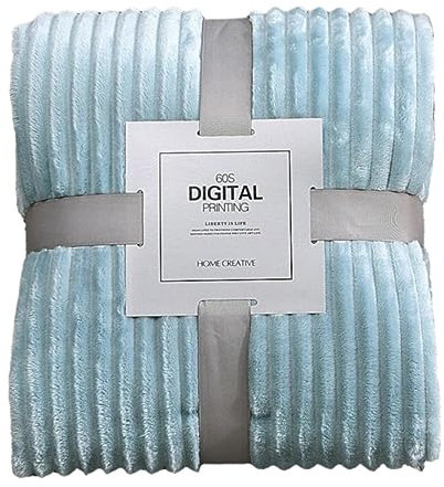 Fleecedecke, einfarbig, Flanelldecke, geeignet für Büro, Schlafzimmer, Auto, Reisen, Mehrzweck-Fleecedecke, Plüsch, dicke Decke (F,A)