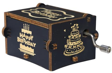 Engraved Vintage Music Box, Music Box, Happy Hand-Operated Musical Instrument, Vintage and Hand-Carved Musical Box for Family, Lover, Colleague and Friends