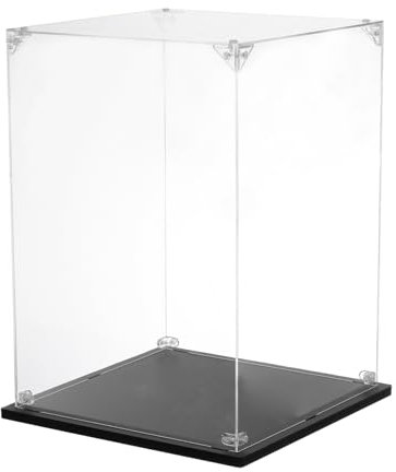 QUARKZMAN Acryl Display Case, 8''x10''x12'' Klarer Display-Box Aufbau Staubdichte Display-Box Aufbewahrungsorganisator für Sammlerstücke Action-Figuren