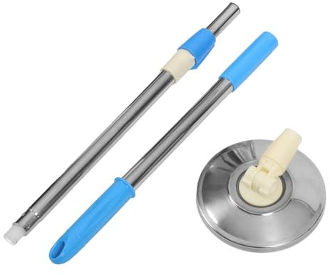 Healvian Manche Télescopique Acier Inoxydable Renforcé Pour Balai Serpillère Rotatif Détachable Poignée Ajustable Antidérapante Pour Usage Domestique
