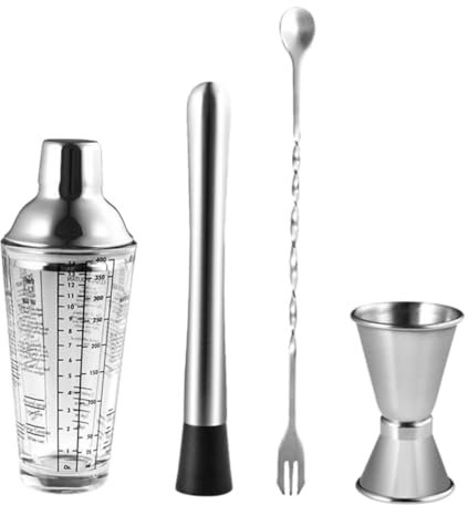 CIYODO Coctelera de Acero Inoxidable Herramientas para Barman Equipos para Cócteles para Preparar Cocteles Casa Color Aleatorio