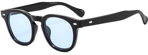 Long Keeper Lunettes de Soleil Ronde pour Homme Femme Classique Vintage Lunettes Rondes Retro Style Lunettes de Soleil Unisexe Protection UV400, 44mm