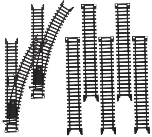 DIYEAH Plastikeisenbahnschienen Für Mädchen Inklusive Rollender Eisenbahnschienen Spielzeugeisenbahn Mit Geraden Gleisen Und Weichen Bauset Aus Volllegierung Modelleisenbahnschienen Für k