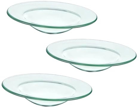 VINTORKY Wachs Schmelzen Gerichte Glas Gericht 3 Stücke Wachs Wärmer Platte Duft Lampe Gericht Ersatz Für