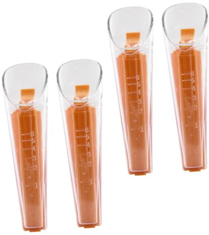 BEBEMOKO 4sets Dry Yeast Measurer Cup Sterile Baking Cups Sealing Clip Easy to Use Accurate Measurement for Kitchen and Baking