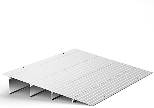 Türschwellenrampe, Rollstuhlrampe Aluminium mit verstellbarem Rampendesign & Rollstuhlrampe 362,8 kg Tragfähigkeit für Treppen Türschwelle usw rutschfeste Oberfläche (10,5 cm Höhe)